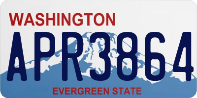 WA license plate APR3864