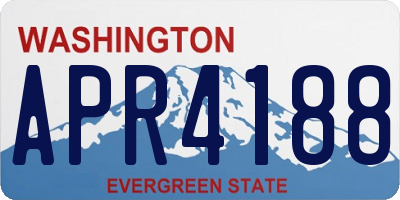 WA license plate APR4188