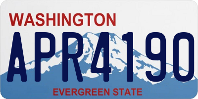 WA license plate APR4190