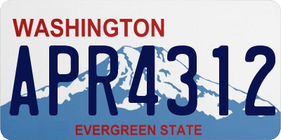 WA license plate APR4312