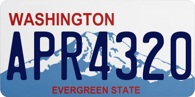 WA license plate APR4320