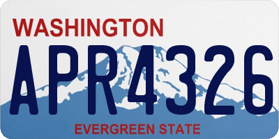 WA license plate APR4326