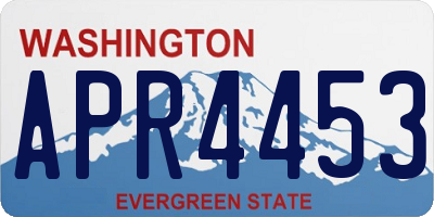 WA license plate APR4453