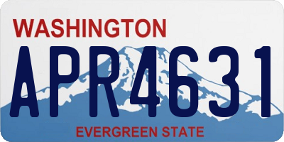 WA license plate APR4631