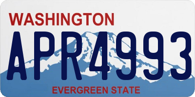 WA license plate APR4993