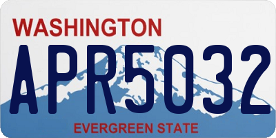 WA license plate APR5032