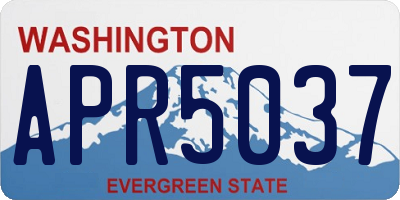 WA license plate APR5037