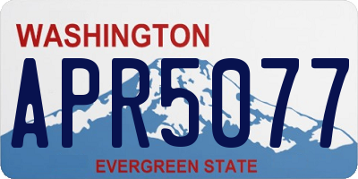 WA license plate APR5077