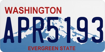 WA license plate APR5193