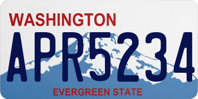 WA license plate APR5234