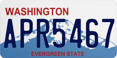 WA license plate APR5467