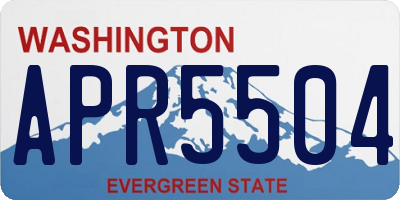 WA license plate APR5504
