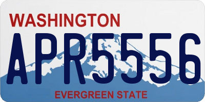 WA license plate APR5556