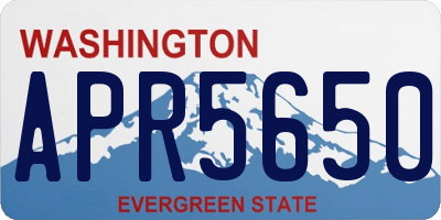 WA license plate APR5650