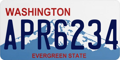 WA license plate APR6234
