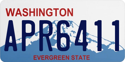 WA license plate APR6411