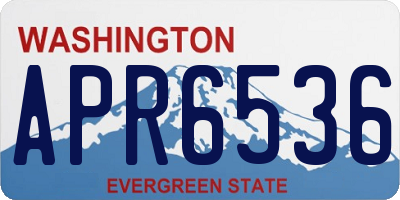 WA license plate APR6536