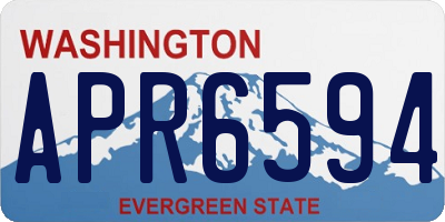 WA license plate APR6594