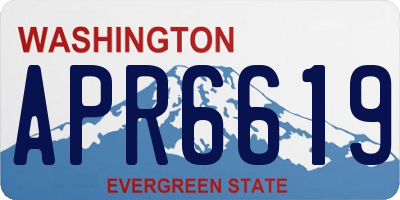 WA license plate APR6619