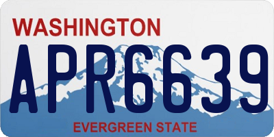 WA license plate APR6639