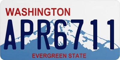 WA license plate APR6711
