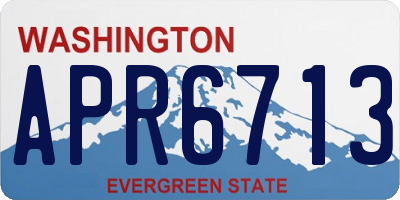 WA license plate APR6713
