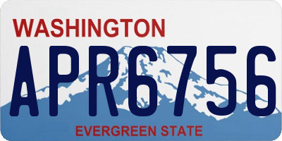 WA license plate APR6756