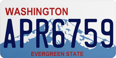 WA license plate APR6759