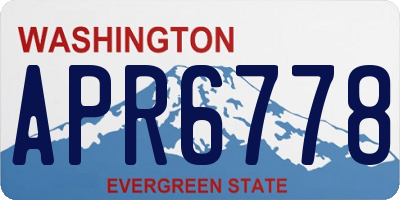 WA license plate APR6778