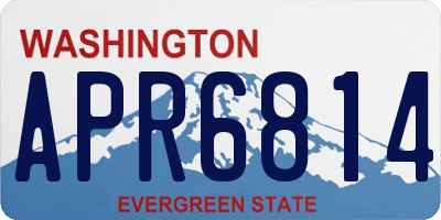 WA license plate APR6814