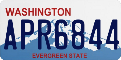 WA license plate APR6844