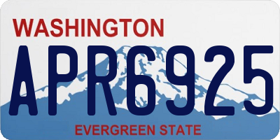 WA license plate APR6925