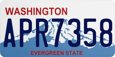 WA license plate APR7358