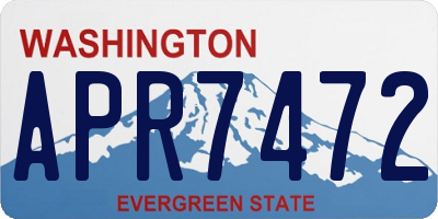 WA license plate APR7472