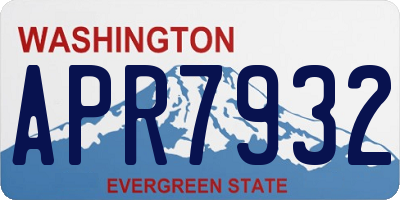 WA license plate APR7932