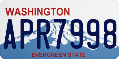 WA license plate APR7998