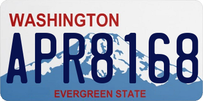 WA license plate APR8168