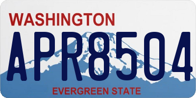 WA license plate APR8504