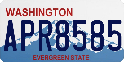 WA license plate APR8585