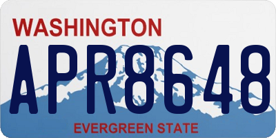 WA license plate APR8648