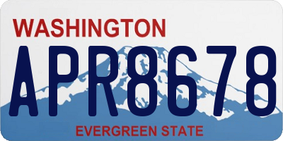 WA license plate APR8678