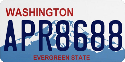 WA license plate APR8688