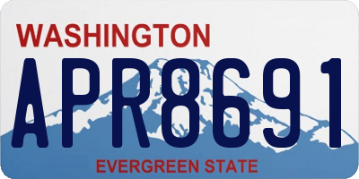 WA license plate APR8691