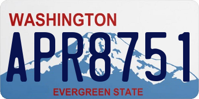 WA license plate APR8751