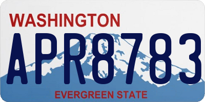 WA license plate APR8783
