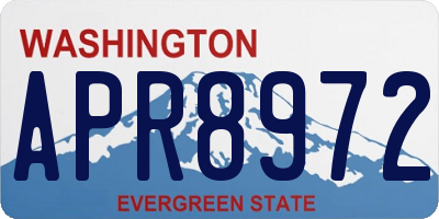 WA license plate APR8972