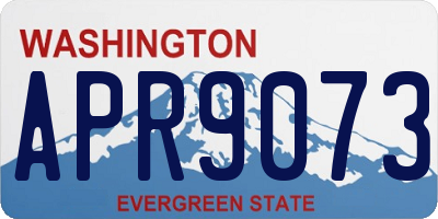 WA license plate APR9073