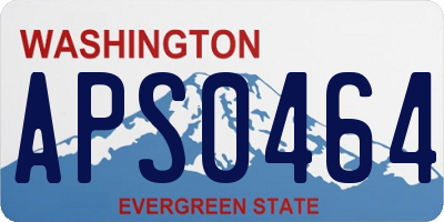 WA license plate APS0464