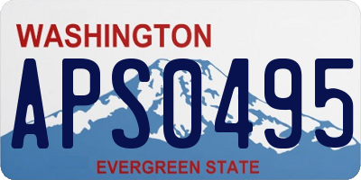 WA license plate APS0495