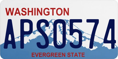 WA license plate APS0574